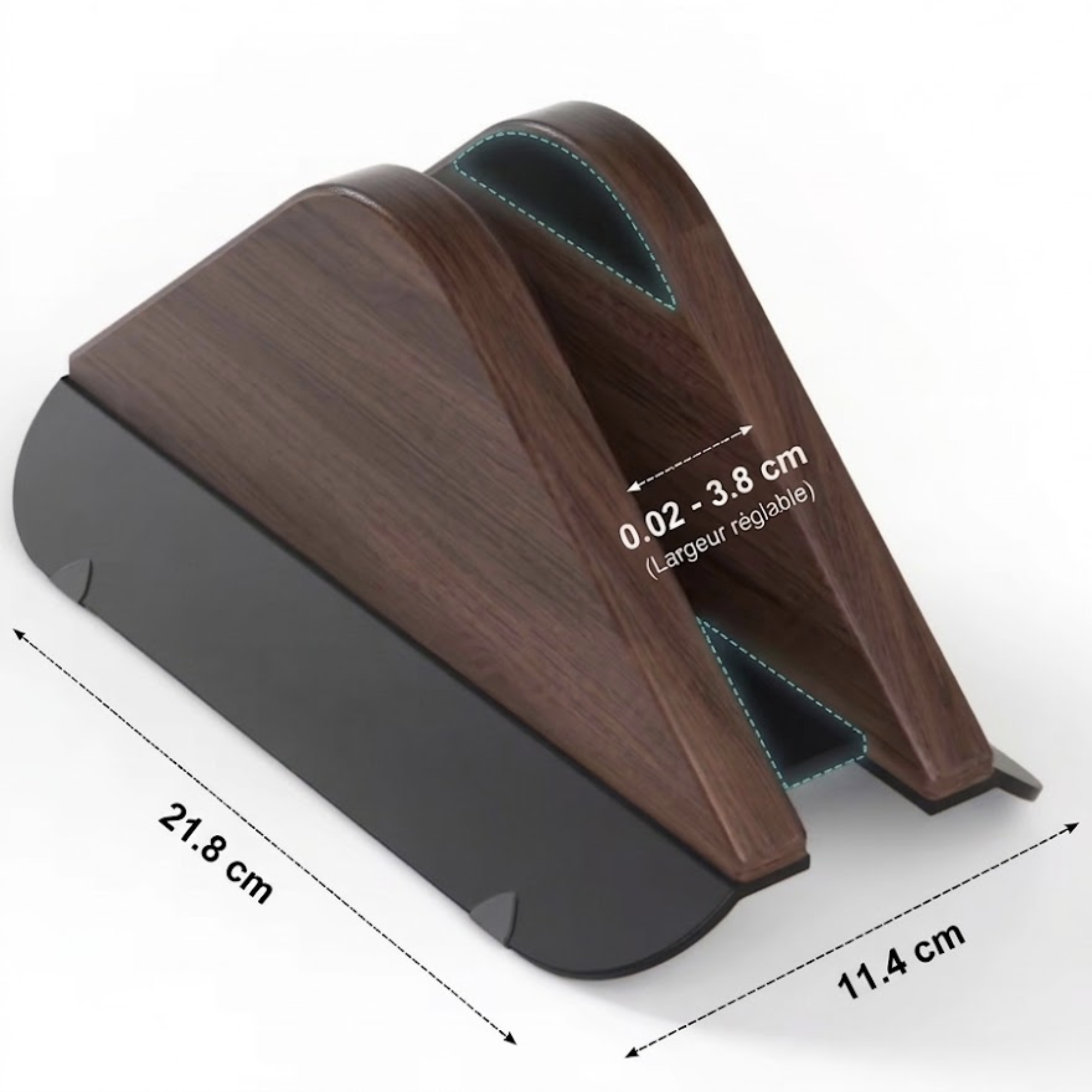 Support ordinateur portable vertical en bois | Atelier Desk