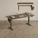 Bureau assis debout électrique avec rangement 180×80 cm | Atelier Desk