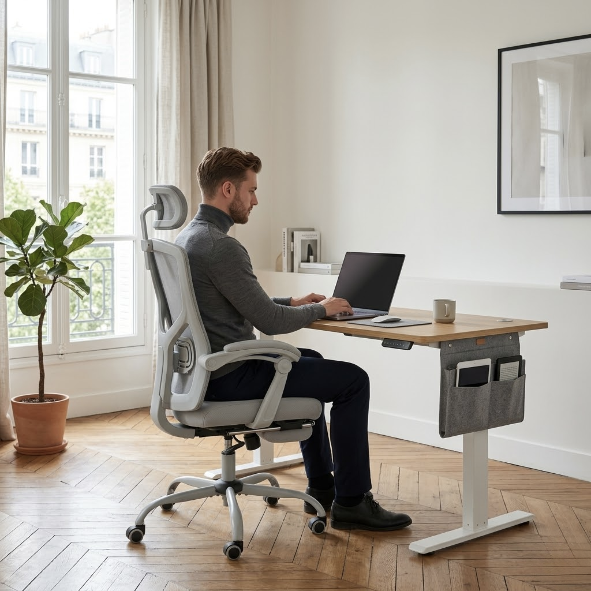 Chaise de bureau ergonomique avec repose-pieds | Atelier Desk