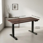 Bureau assis debout électrique 140 × 70 cm | Atelier Desk