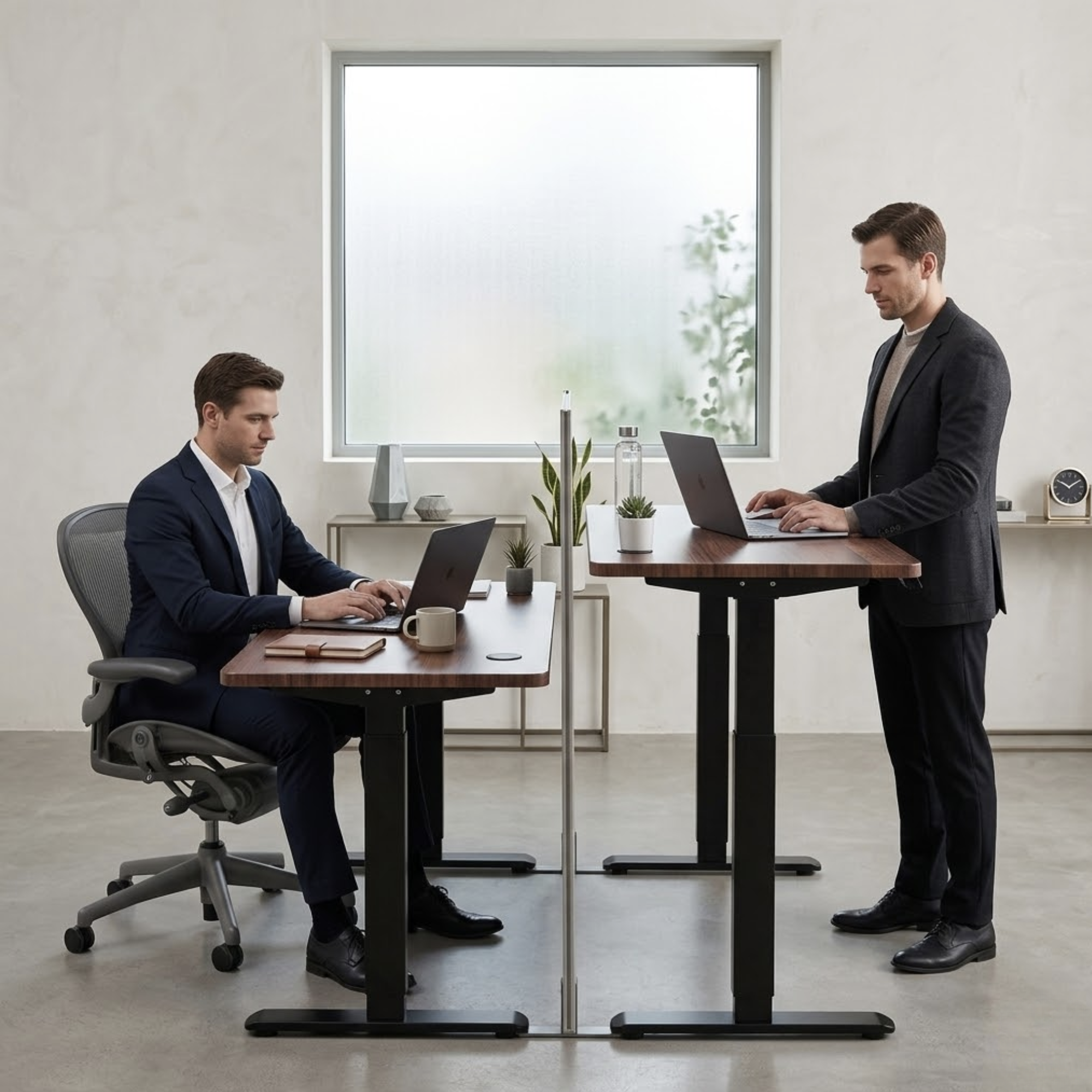 Bureau assis debout électrique 140 × 70 cm | Atelier Desk