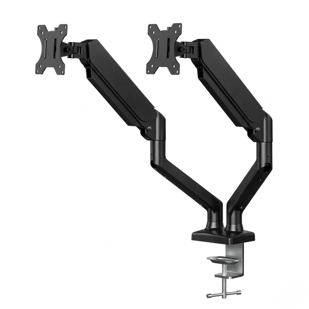 Bras d’écran double articulé 13–32 pouces | Atelier Desk